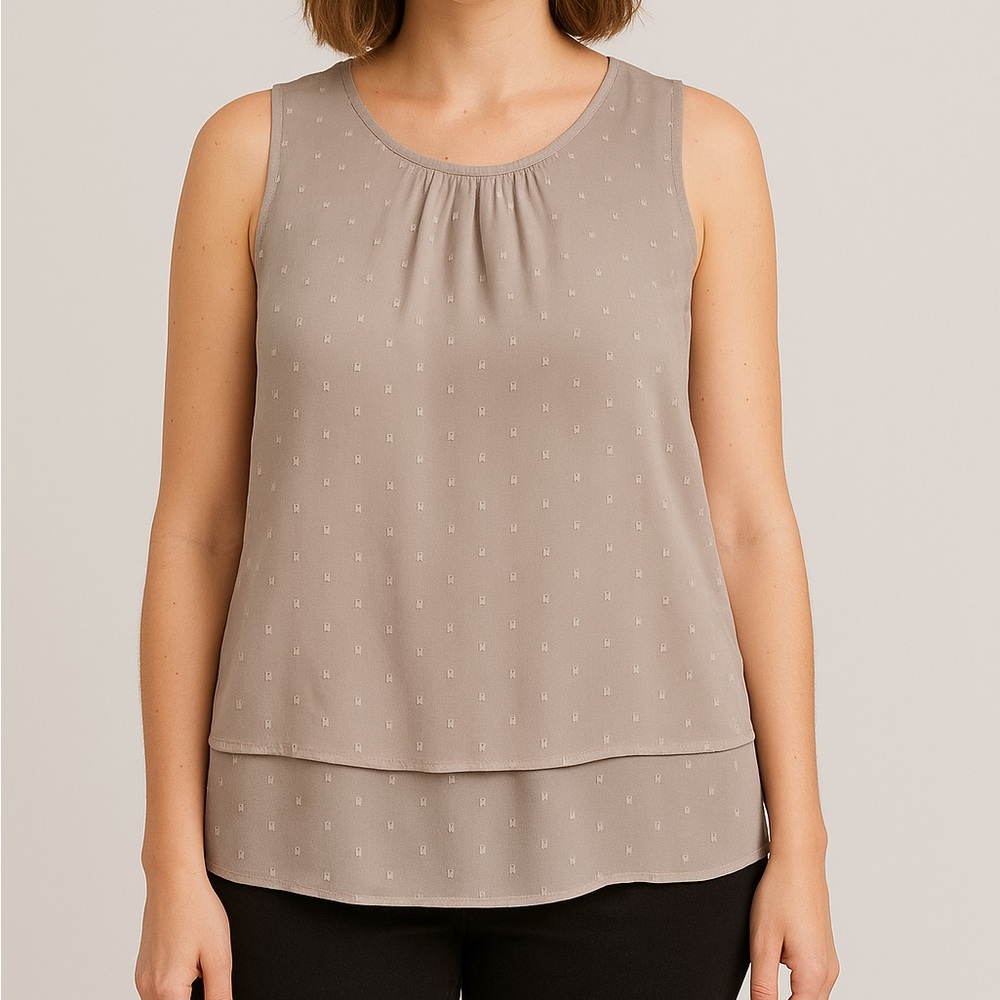 Apt. 9 Beige Sleeveless Blouse